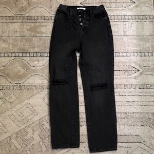 PacSun Black Distressed Women's Jeans Size 25 Dad Jean